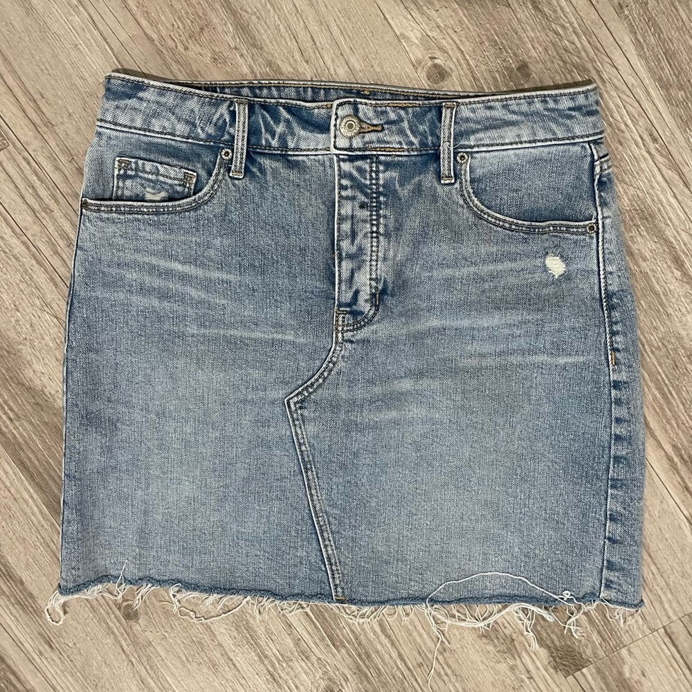 High Waisted Jean Skirt